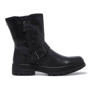 Carl Scarpa Bollichi Black Leather Ankle Boots